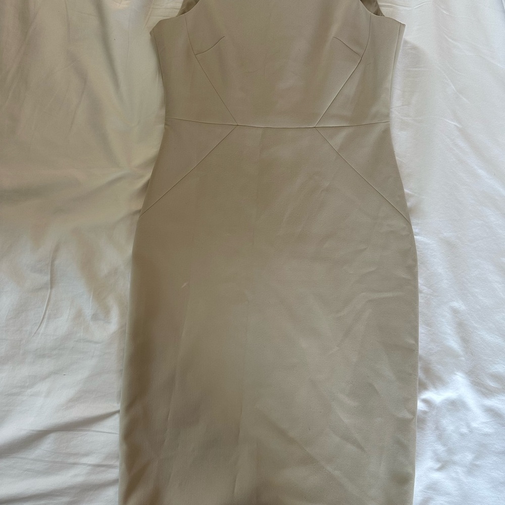 Brooks Brothers White Tiered Ruffled Sheath Dress